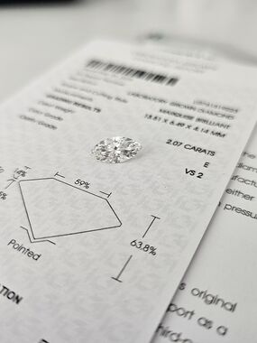 2.07 Carat Marquise Lab Diamond